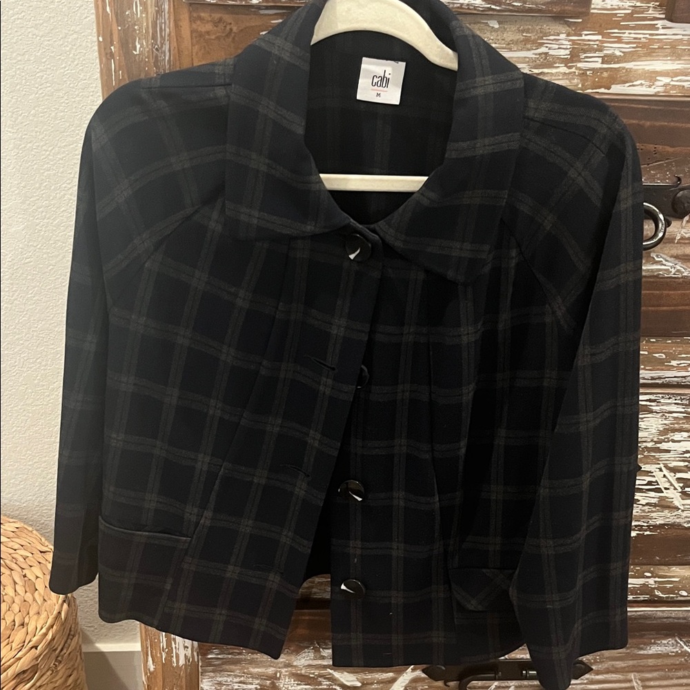 Cabi Dark Checkered Jacket
